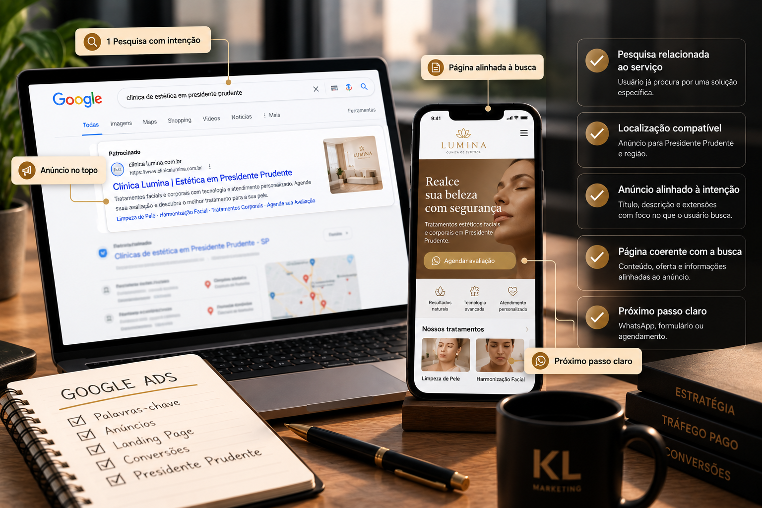 Busca no Google e campanha de Google Ads baseada em intenção
